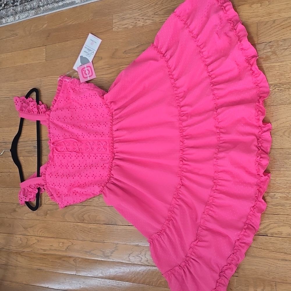 RARE EDITIONS BRAND GIRL'S BEAUTIFUL PINK SUMMER SUNDRESS SIZE 18 1/2